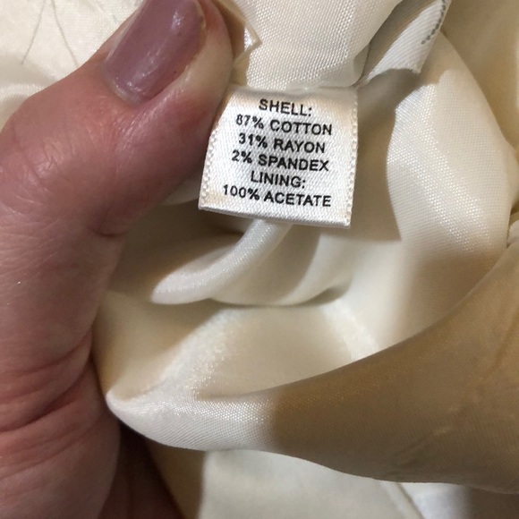 LOFT cotton blend white pants - Picture 4 of 8